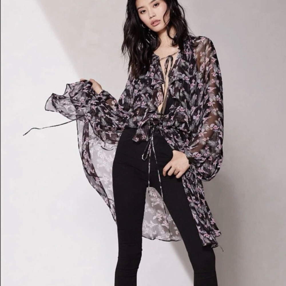 Victoria's Secret Sheer Chiffon Kimono Duster